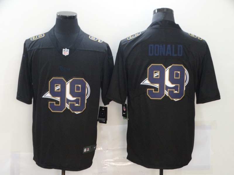Men's Los Angeles Rams Aaron Donald #99 Black Authentic Jersey